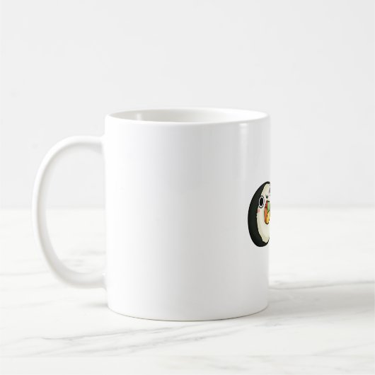 Happy Kawaii Sushi Rolls コーヒーマグカップ (左)