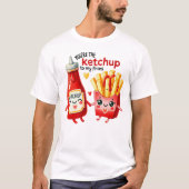 Happy Ketchup and French Fries Pair Tシャツ (正面)