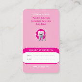 Happy KidsとTooth Pink | 小児歯科医 名刺 (裏面)