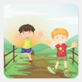 Happy Kidsの遊アウトドア スクエアシール (正面)