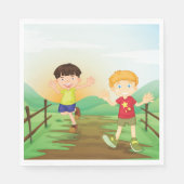 Happy Kidsの遊アウトドア スタンダードランチョンナプキン (正面)