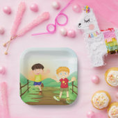 Happy Kidsの遊アウトドア ペーパープレート (パーティー)