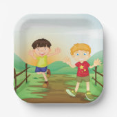 Happy Kidsの遊アウトドア ペーパープレート (正面)