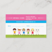 Happy Kids and Tooth |小児歯科医 名刺 (裏面)