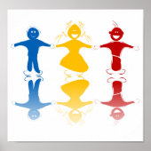 Happy Kids Silhouettes Poster ポスター (正面)