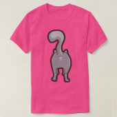 Happy Kitty Cat Butt Tシャツ (デザイン正面)
