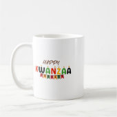 Happy Kwanzaa - 7クワンザティーの原則 コーヒーマグカップ (左)