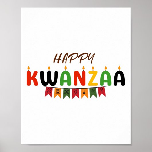 Happy Kwanzaa - 7クワンザティーの原則 ポスター (正面)
