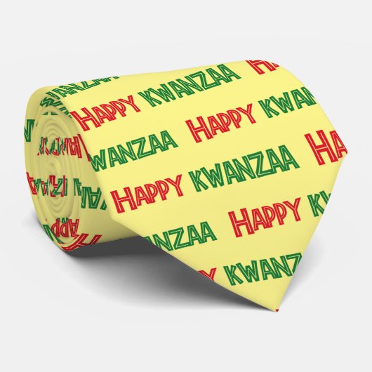 Happy Kwanzaa Greeting ネクタイ (ロール)
