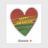 Happy Kwanzaa Junechothあなたのテキストハートシール シール (シート)