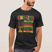Happy Kwanzaa Kinara Candles Principles African Am Tシャツ (正面)