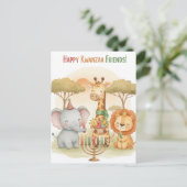 Happy Kwanzaa Kinara Postcard ポストカード (スタンド正面)