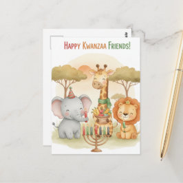 Happy Kwanzaa Kinara Postcard ポストカード