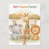 Happy Kwanzaa Kinara Postcard ポストカード (正面)