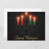 Happy Kwanzaa Kinara Postcard ポストカード (正面/裏面)