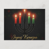 Happy Kwanzaa Kinara Postcard ポストカード (正面)