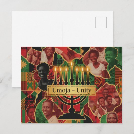 Happy Kwanzaa Kinara Postcard ポストカード (正面/裏面)