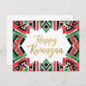 Happy Kwanzaa Kinara Postcard ポストカード (正面/裏面)