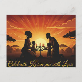 Happy Kwanzaa Kinara Postcard ポストカード