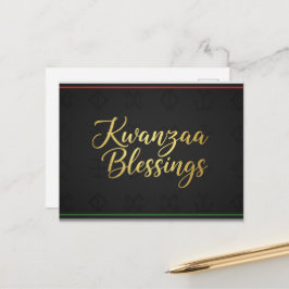 Happy Kwanzaa Kinara Postcard ポストカード