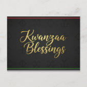 Happy Kwanzaa Kinara Postcard ポストカード (正面)