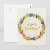 Happy Kwanzaa Kinara Postcard ポストカード (正面/裏面)