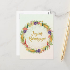Happy Kwanzaa Kinara Postcard ポストカード