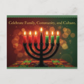 Happy Kwanzaa Kinara Postcard ポストカード (正面)