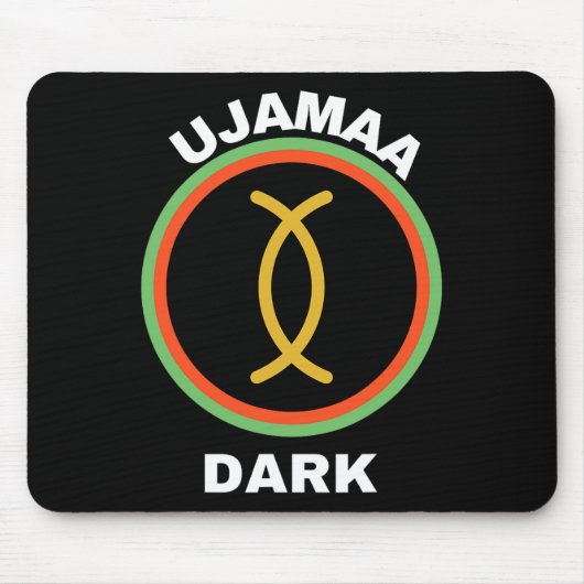Happy Kwanzaa Kinara-ujama Principles Of Kwanzaa マウスパッド (正面)