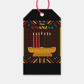 Happy Kwanzaa PopArt ギフトタグ (正面)