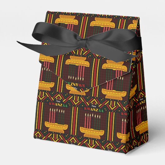 Happy Kwanzaa PopArt フェイバーボックス (正面サイド)