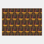 Happy Kwanzaa PopArt ラッピングペーパーシート (正面3)