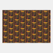 Happy Kwanzaa PopArt ラッピングペーパーシート (正面2)