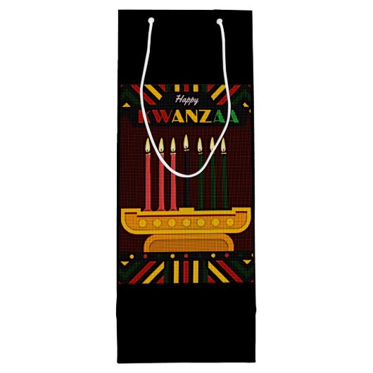 Happy Kwanzaa PopArt ワインギフトバッグ (裏面)