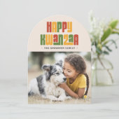Happy Kwanzaa red green yellow photo シーズンカード (スタンド正面)