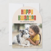 Happy Kwanzaa red green yellow photo シーズンカード (正面)