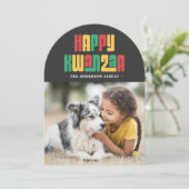 Happy Kwanzaa red green yellow photo シーズンカード (スタンド正面)