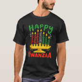 Happy Kwanzaa Seven Principles Kinara Candles Men  Tシャツ (正面)
