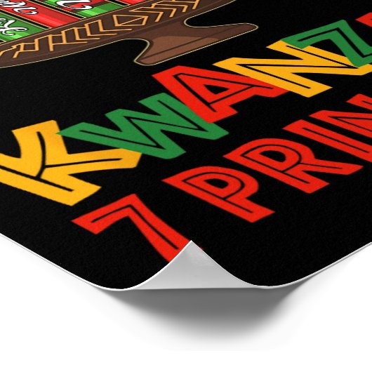 Happy Kwanzaa Seven Principles Of Kwanzaa - Kinara ポスター (角)
