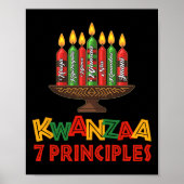 Happy Kwanzaa Seven Principles Of Kwanzaa - Kinara ポスター (正面)