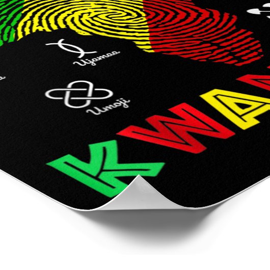 Happy Kwanzaa Seven Principles Of Kwanzaa Women 7 ポスター (角)