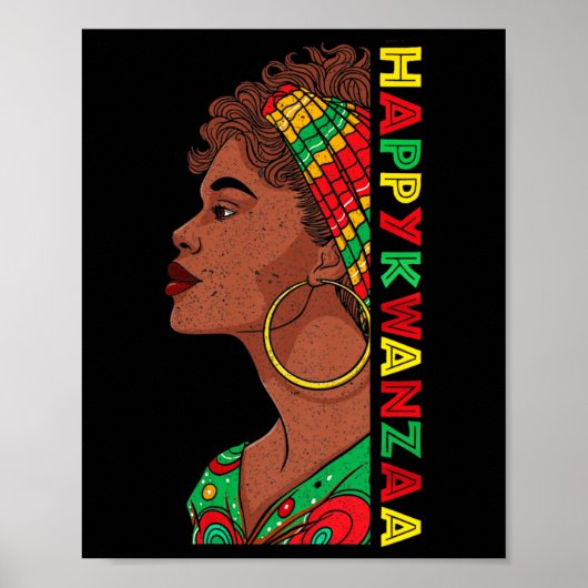 Happy Kwanzaa Seven Principles Of Kwanzaa Women 9 ポスター (正面)