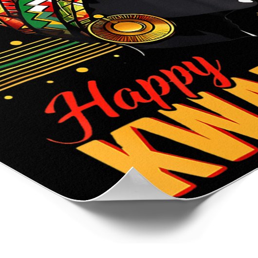 Happy Kwanzaa Seven Principles Of Kwanzaa Women Me ポスター (角)