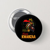 Happy Kwanzaa Seven Principles Of Kwanzaa Women Me 缶バッジ (正面&裏面)
