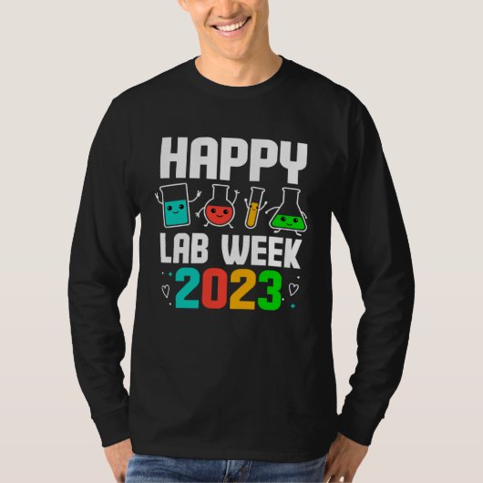 Happy Lab Week 2023 Medical Laboratory Scientist T Tシャツ (正面)