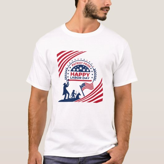 Happy Labor ユニーク Day Tシャツ (正面)