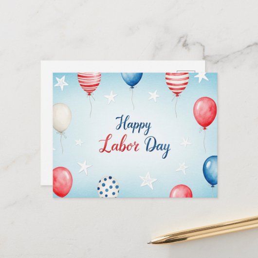 Happy Labor Dayはがき ポストカード (正面/裏面インサイチュ)