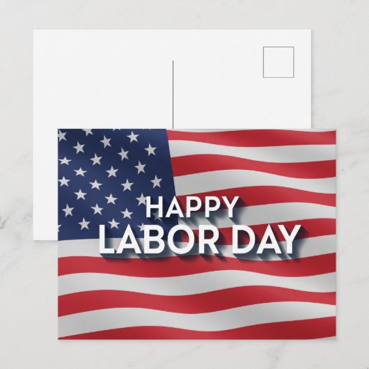 Happy Labor Dayはがき ポストカード (正面/裏面)
