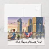 Happy Labor Dayはがき ポストカード (正面/裏面)