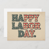 Happy Labor Dayはがき ポストカード (正面/裏面)